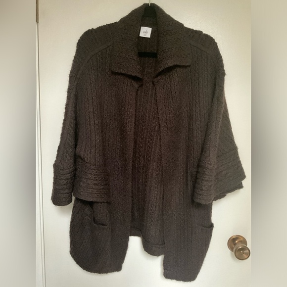CABI 3982 REPOSE CAPE BROWN SWEATER SIZE XS/S - Picture 3 of 9